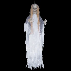 Suspension Halloween Squelette Blanc 180Cm