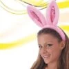 Serre Tête Lapin Ou Bunny Rose Avec Paillettes