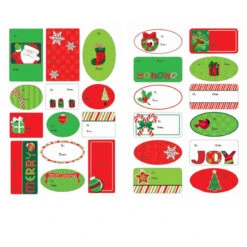 100 étiquettes Adhésives Noel