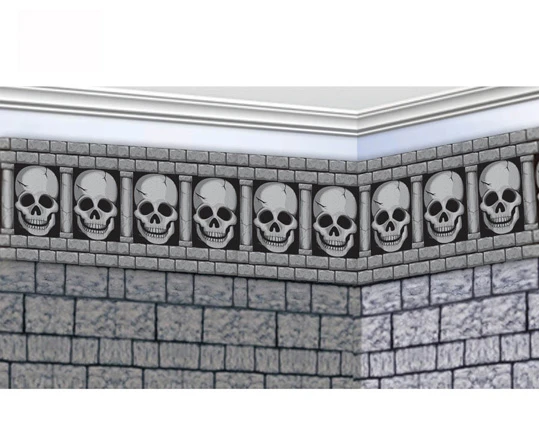 Décor Plastifié Tête De Mort 30 Cm X 700 Cm 1 Décor Plastifié Tête De Mort 30 Cm X 700 Cm