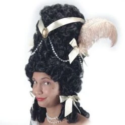 Perruque Pompadour Brune