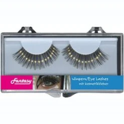 Faux Cils Noirs Et Or