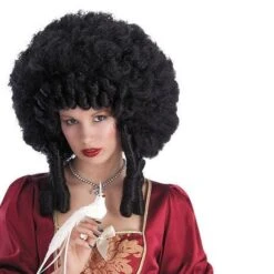 Perruque De Marquise Rococo Noire