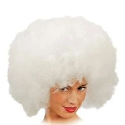 Perruque Afro Blanche