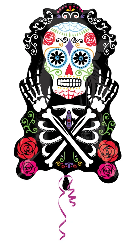 Ballon Mylar Jour De La Mort Mexicain 1 Ballon Mylar Jour De La Mort Mexicain