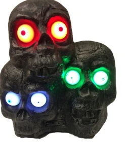 Décors 3 Têtes De Morts Sonores Et Lumineuses