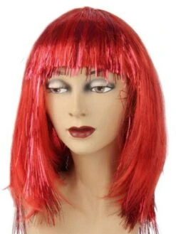 Perruque Disco Rouge