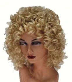 Perruque Bouclée Blonde Sandy Grease™