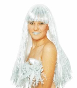 Perruque Disco Lamée Blanche