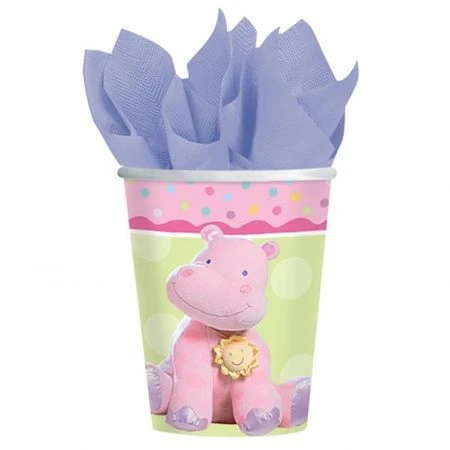 8 Verres Hippopotame Roses 1 8 Verres Hippopotame Roses