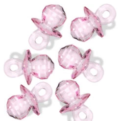 6 TETINES ACRYLIQUES ROSES