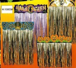 Rideau De Porte Halloween Métallisé Araignée