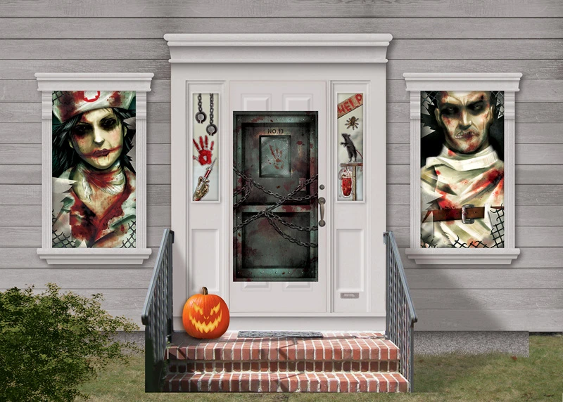 Décoration Murale Halloween Thème Asile De Fou 1 Décoration Murale Halloween Thème Asile De Fou