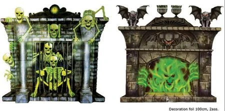 2 Décorations Murales Halloween Cheminée 1 2 Décorations Murales Halloween Cheminée