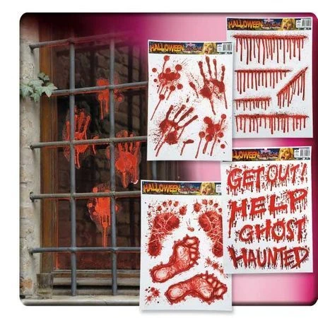 Décor Sanglant Halloween Pour Fenêtre 1 Décor Sanglant Halloween Pour Fenêtre