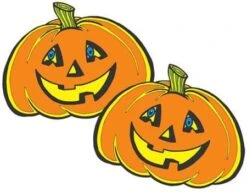 3 Décors Halloween En Carton Citrouille