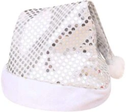 Bonnet De Noel à Paillettes Argent