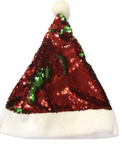 Bonnet De Noel à Paillettes Réversibles