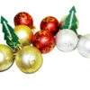3 BOULES DE NOEL DECOR ETOILES