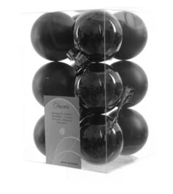 16 BOULES DE NOEL NOIRES