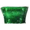 Bustier Bandeau Paillettes Vert Brésil