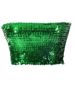 Bustier Bandeau Paillettes Vert Brésil