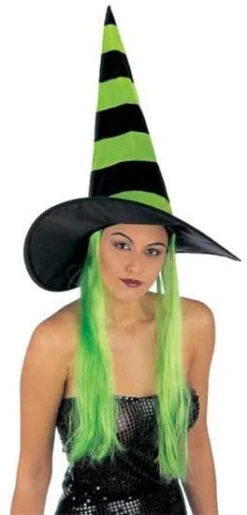Chapeau Halloween Avec Cheveux
