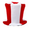 Chapeau Haut De Forme Rouge Et Blanc
