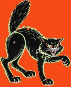 2 Décors Halloween Chats