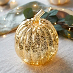 Citrouille En Verre Lumineuse