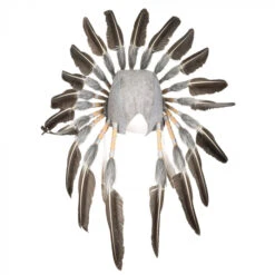 Coiffe Indienne Grise -Netbootic coiffe indien luxe 4