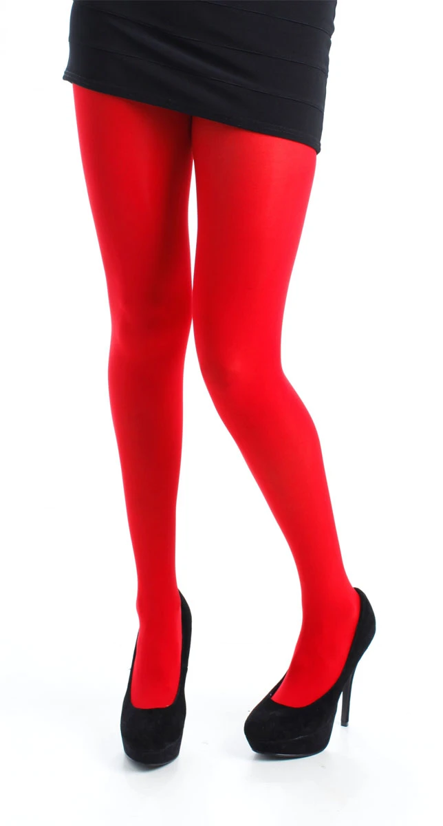 Collants Opaques Rouges 1 Collants Opaques Rouges