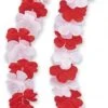 Collier Hawaien Rouge Et Blanc