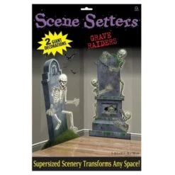 Décor Mural Pierres Tombales Et Squelettes