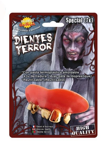 Dentier De Monstre Avec Dent En Or 1 Dentier De Monstre Avec Dent En Or