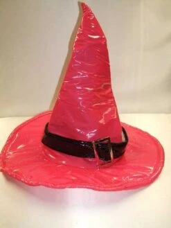 Chapeau De Sorcière En Vinyle Fuchsia