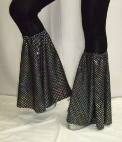 Pattes D'Eph' Lycra Pailleté Noires Noir Paillettes Or