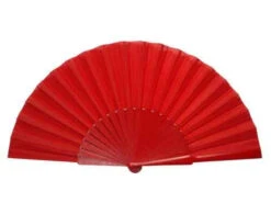 Eventail Tissu Rouge