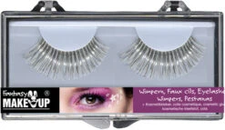 Faux Cils Blancs Et Argents