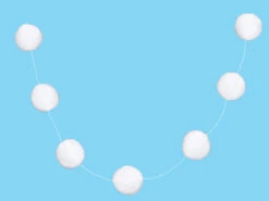 Guirlande Boule De Neige Ouate