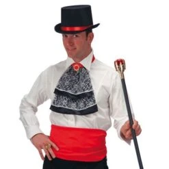 Jabot En Dentelle Noir Et Blanc