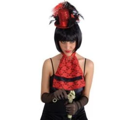 Jabot En Dentelle Rouge