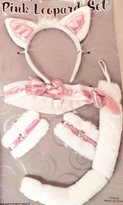 Set Chat Rose Et Blanc Luxe