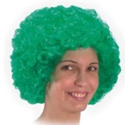 Perruque Pop Bouclée Verte