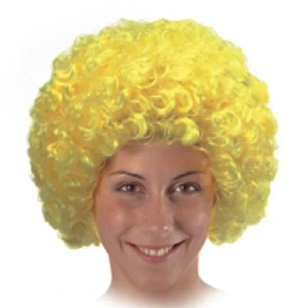 Perruque Pop Bouclée Jaune 1 Perruque Pop Bouclée Jaune