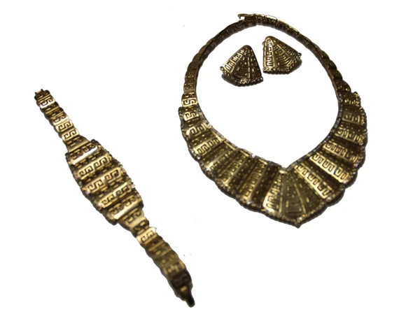 Parure égyptienne 3 Pièces Plaqué Or 2 Parure égyptienne 3 Pièces Plaqué Or – Image 2