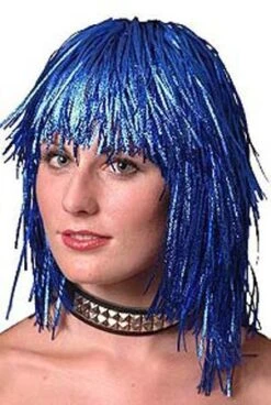 Perruque Lamée Bleue