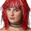 Perruque Lamée Rouge