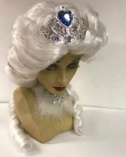 Perruque De Princesse Blanche Avec Diadème