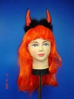 Perruque Bicolore Rouge